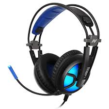 ABKONCORE B581 USB Gaming Headset with 7.1 Surround Sound - Noise-Cancelling Mic On-Ear Controls LED Light