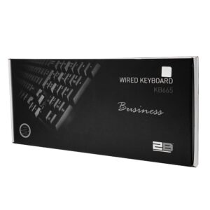 2B (KB665) Business Wired Multimedia Keyboard 2M Shilded Cable - Black